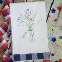 Tulips Bouquet Machine Embroidery Design 